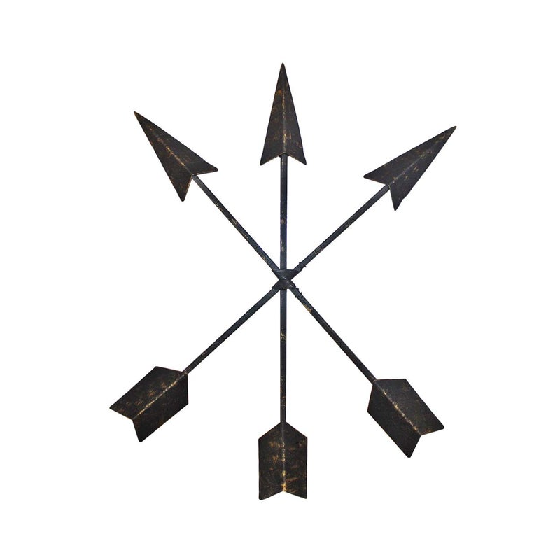 Wallcharmers Large 3-Set Arrow Wall Decor | Rustic 15" Cast Iron Metal Arrows Bound with Wire by Wallcharmers - Image 1